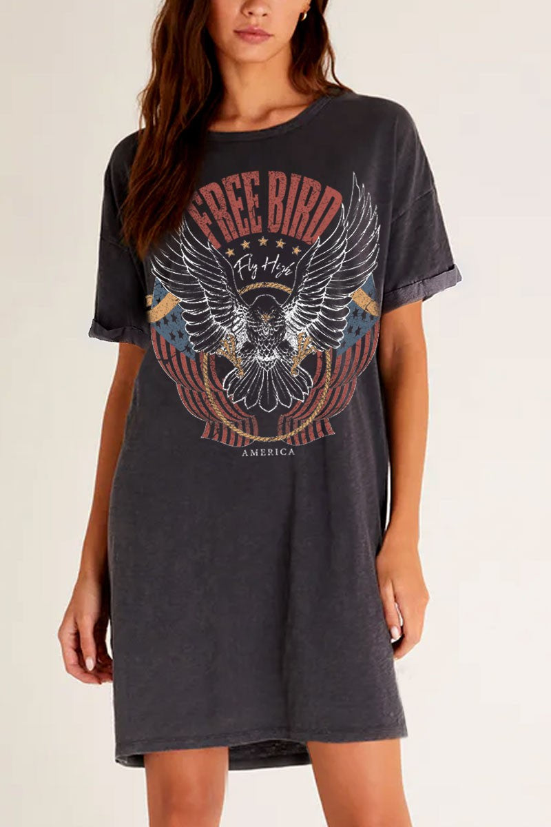 Free Bird Fly High T-Shirt Dress