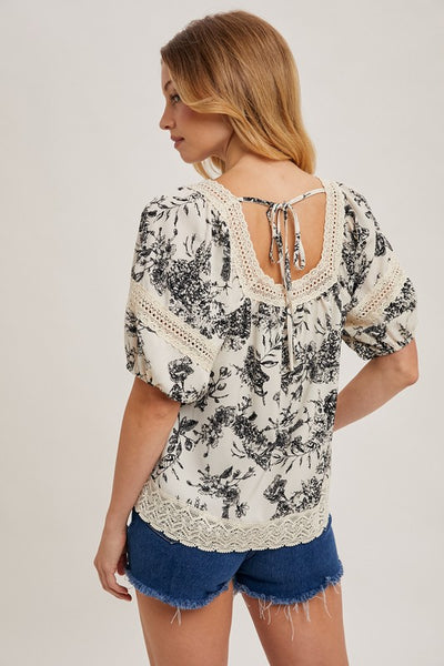 Vintage Floral Boho Top