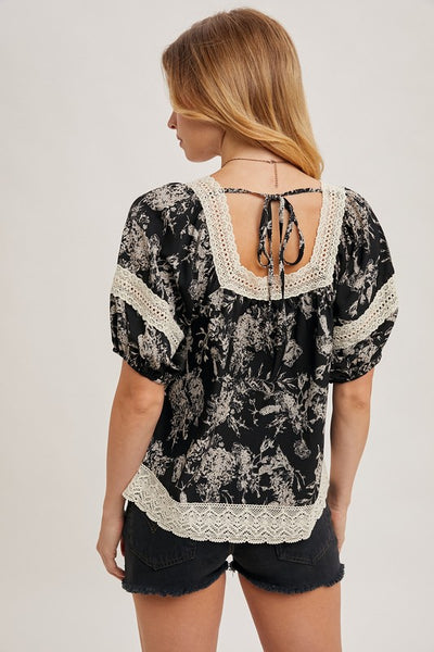 Vintage Floral Boho Top