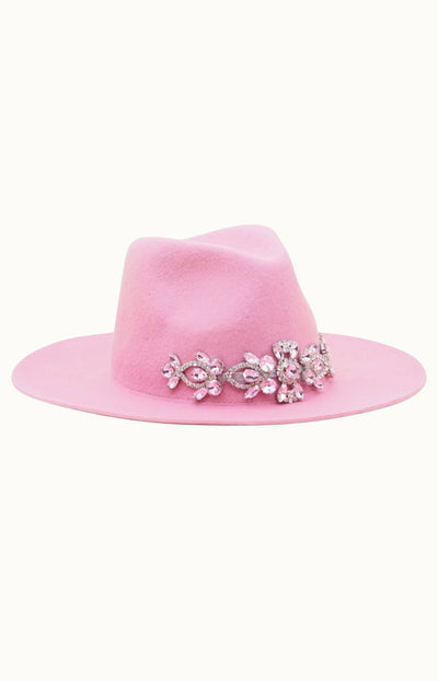 Pink Glitzy Wool Rancher Hat