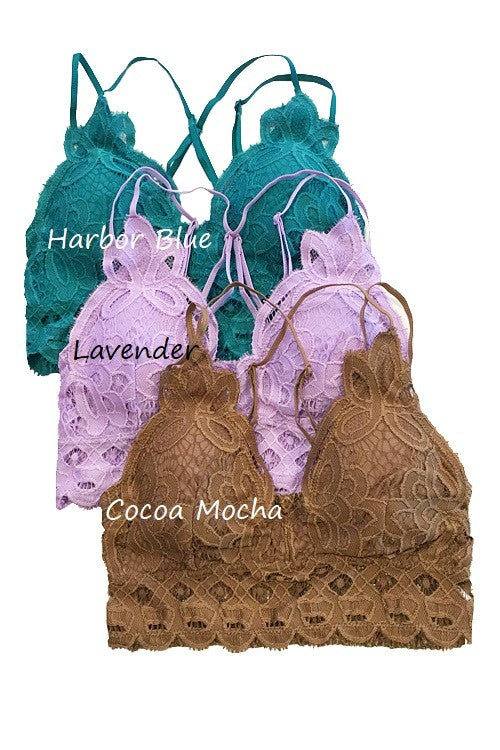 Harbor Blue Lace Bralette