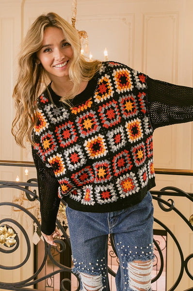 Crochet Granny Fall Sweater