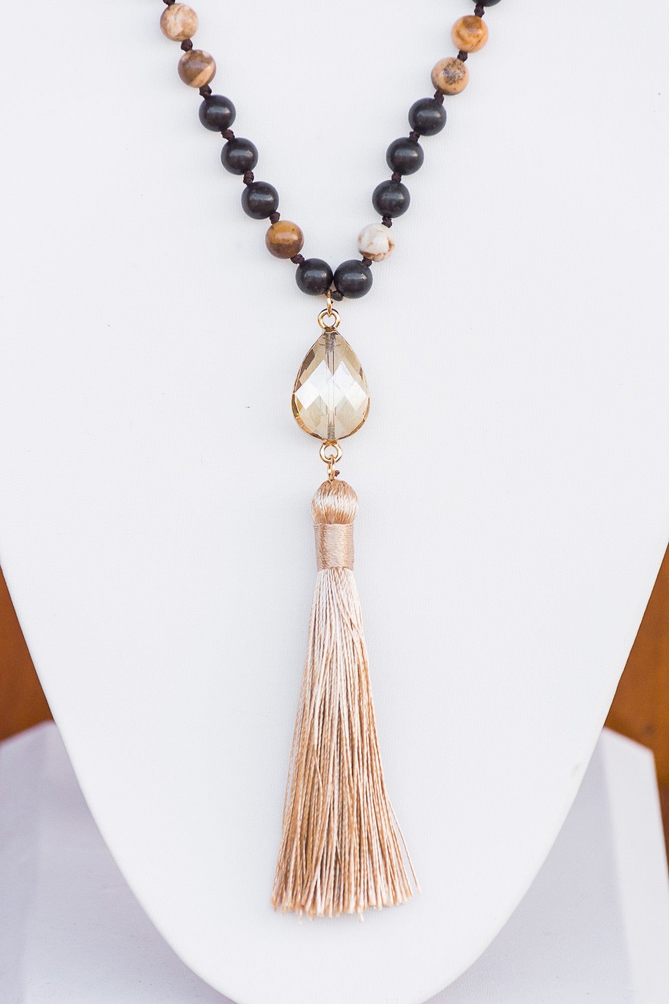 Tama Oynx Tassel Necklace