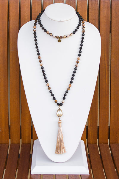 Tama Oynx Tassel Necklace