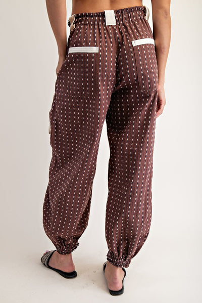 Brownie Stripped Jogger Pants