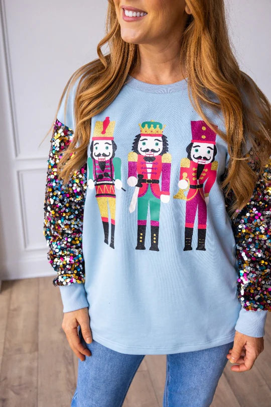 Sequin Nutcrackers Sweatshirt