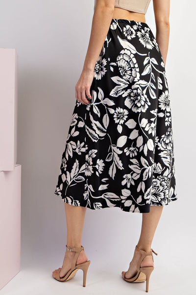 Floral Tie Midi Skirt (2 color options)