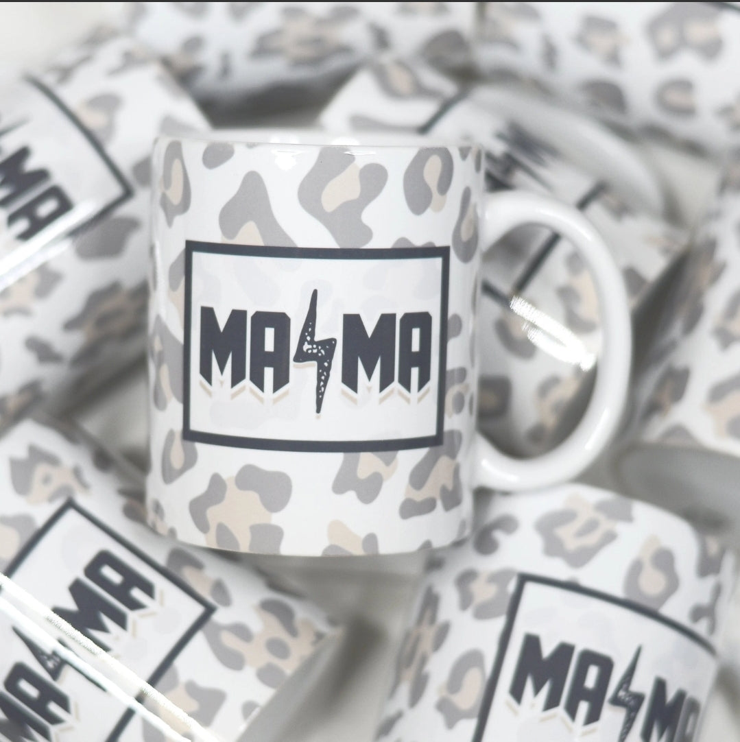 Grey Leopard Mama Mug