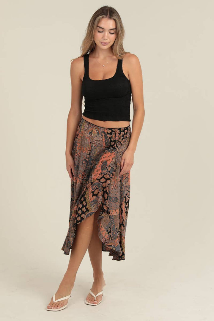 Blair Ruffle Midi Skirt