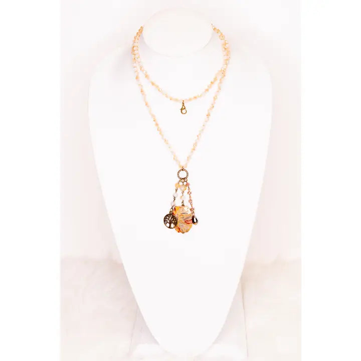 Blush Lily Long Necklace