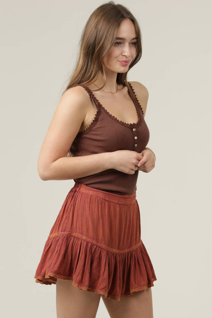Rose Maple Muse Mini Skirt