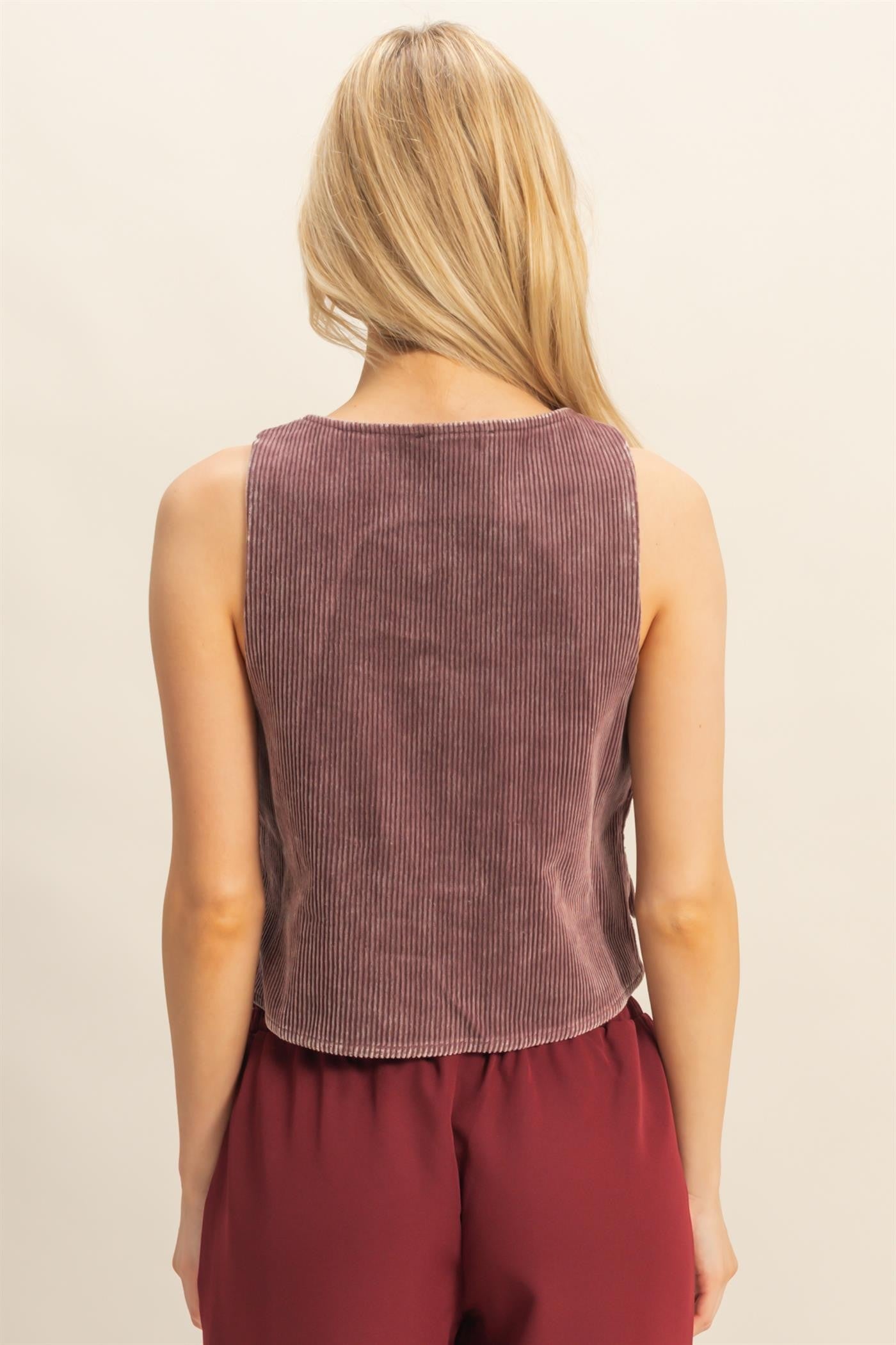Snow Washed Corduroy Vest (2 colors)