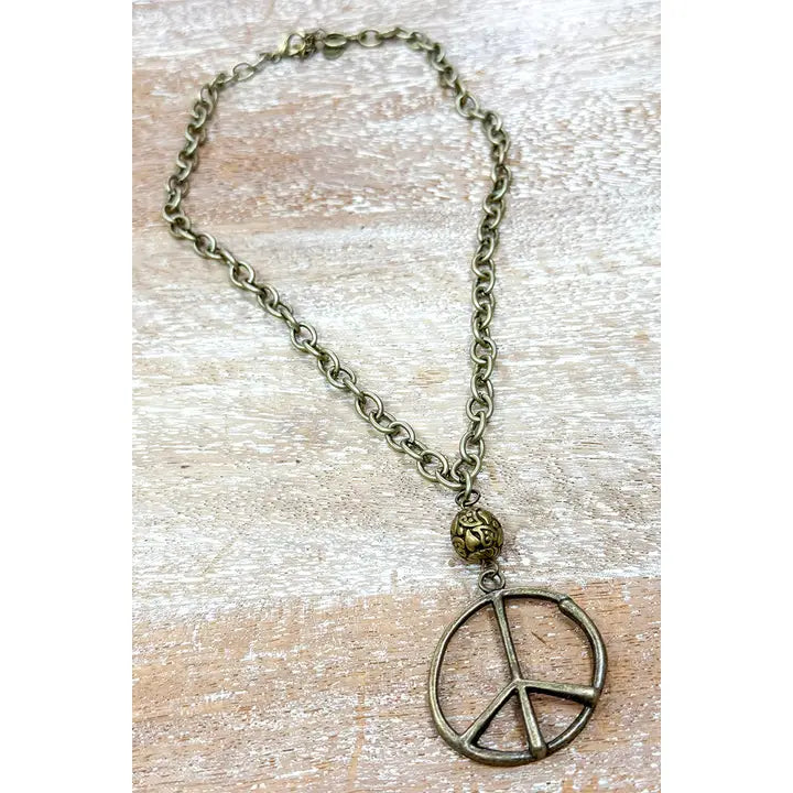 Ryder Peace Sign Necklace