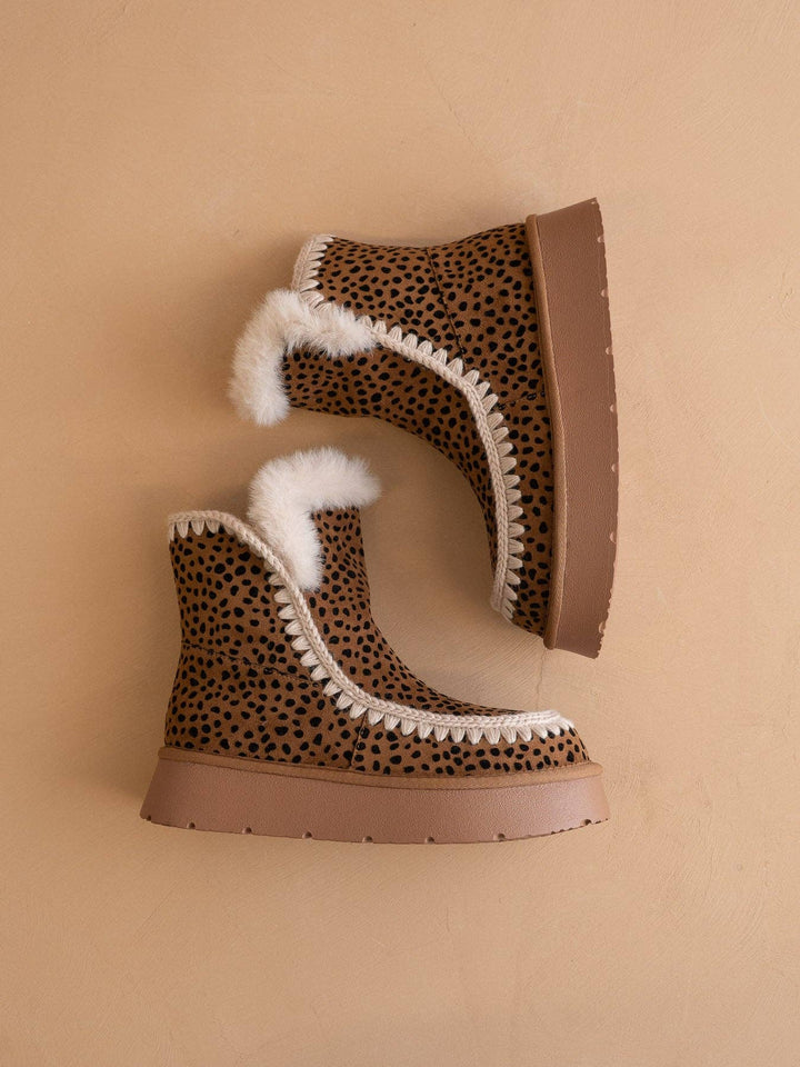 The Joyce Dark Cheetah Platform Winter Boot