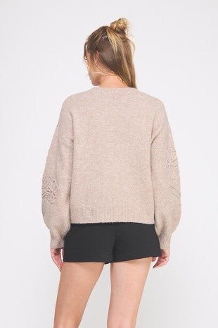 Lucy Floral Embroidery Sweater (2 Colors)