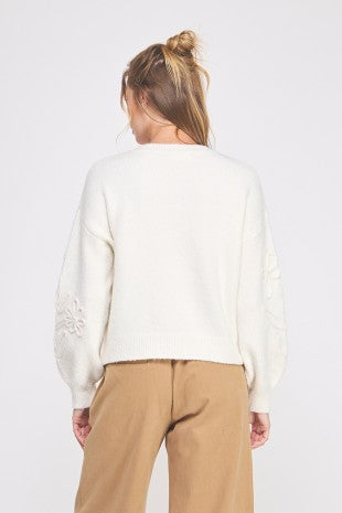 Lucy Floral Embroidery Sweater (2 Colors)