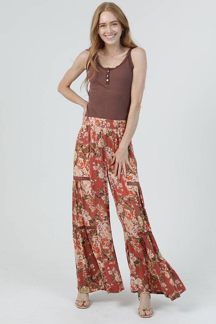 Radiant Earth Lace Insert Pants