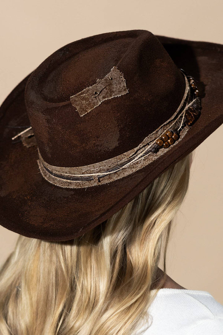 Brown Vintage Versatile Shapeable Cowgirl Hat