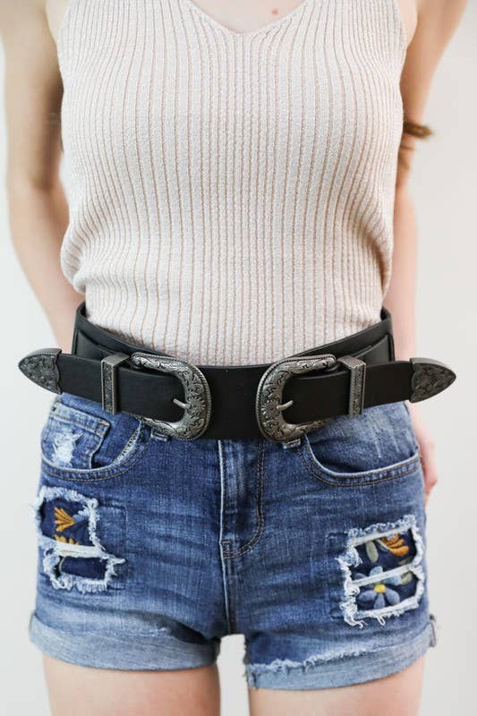 Double Western Buckle Belt (2 Colors)