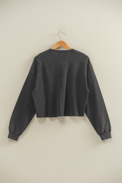 Cozy Knook Cropped Fleece - Black