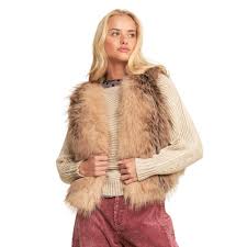 Faux Fur Layered Vest