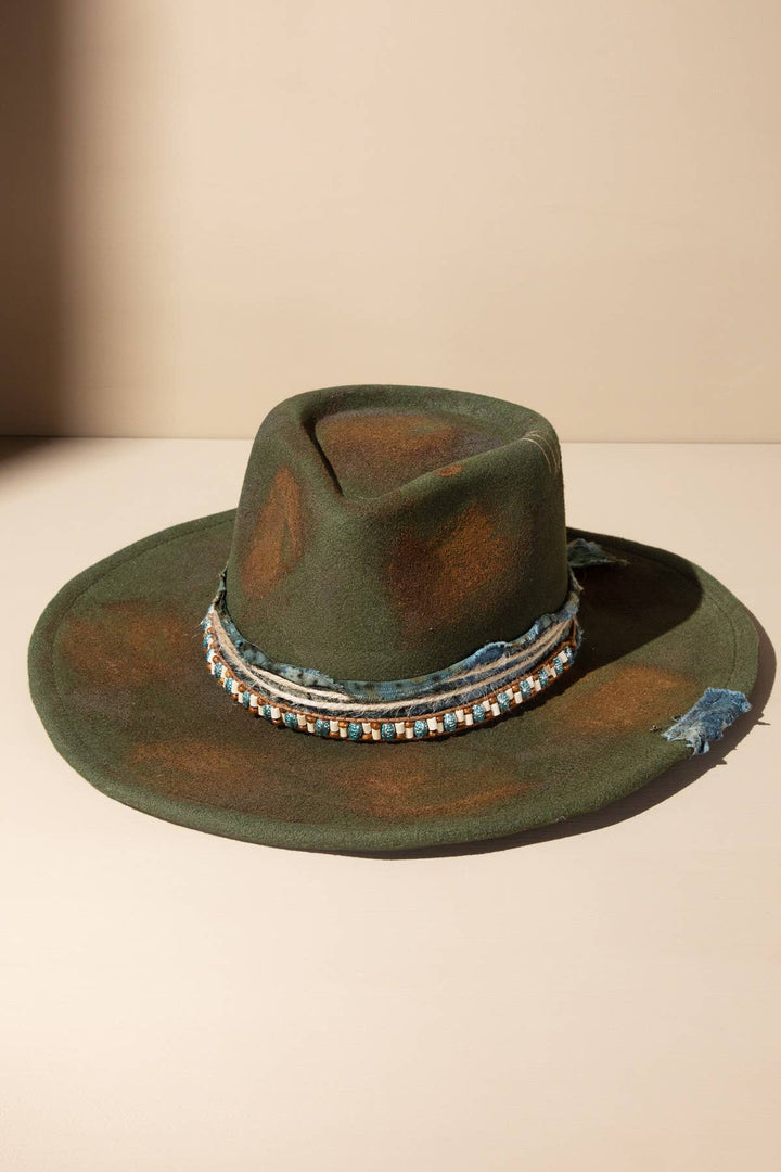 Olive Vintage Shapeable Cowgirl Hat