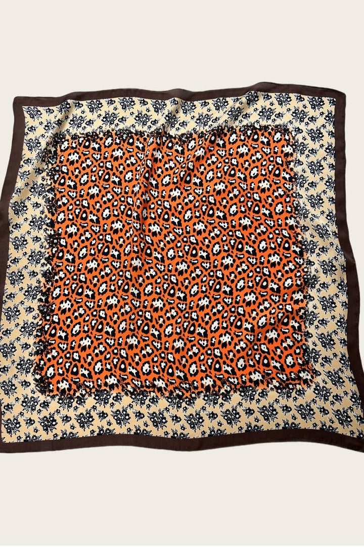 Western Wild Style Leopard &amp; Floral Bandana (2 Colors)