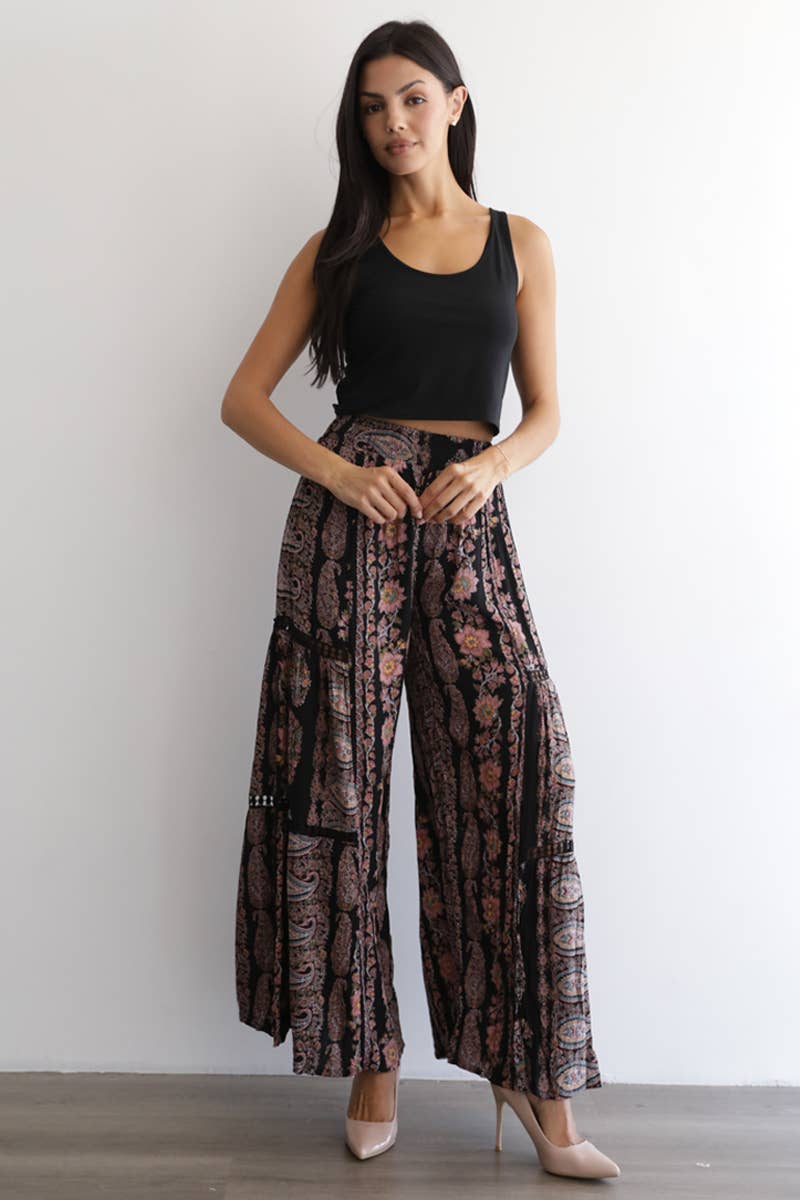 Moonlit Meadow Lace Wide Leg Pants