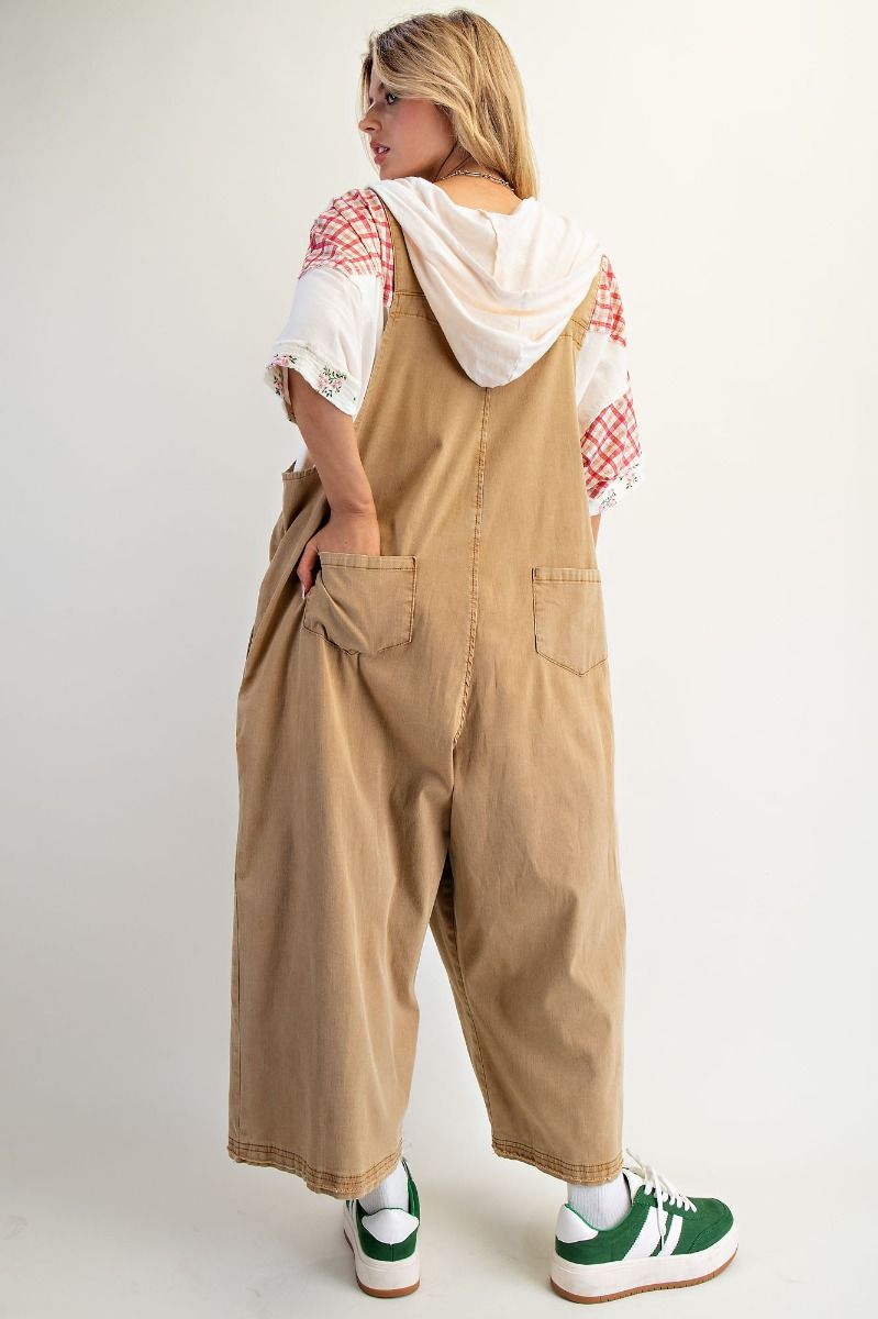 Playful Patch Overalls by Easel- Camel