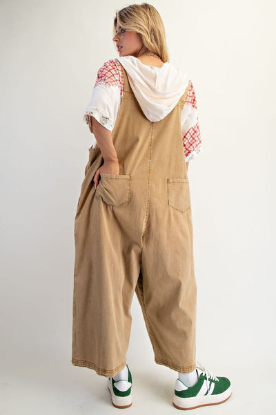 Playful Patch Overalls by Easel- Camel
