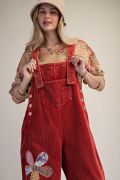 Flower Power Corduroy Overalls