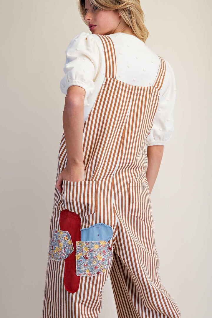 Playful Patch Twill Overalls by Easel