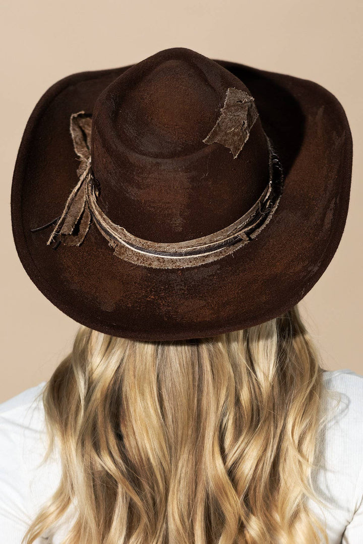 Brown Vintage Versatile Shapeable Cowgirl Hat
