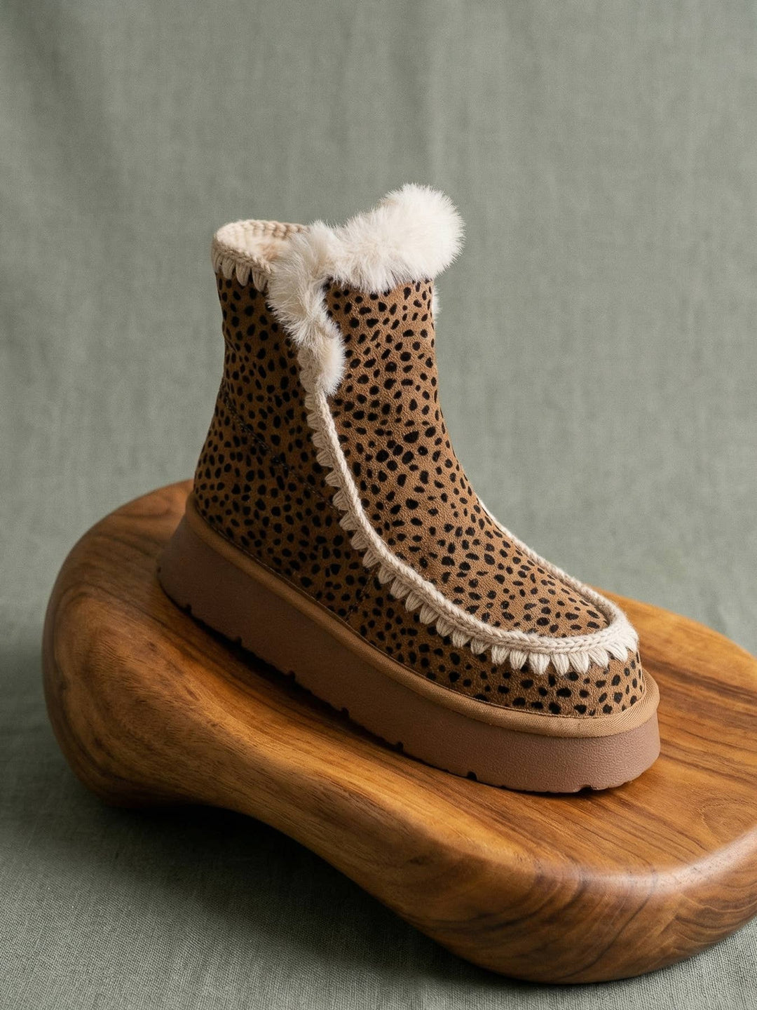 The Joyce Dark Cheetah Platform Winter Boot