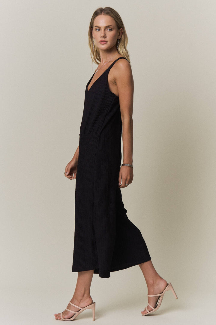 Wide Leg Crinkle Jumpsuit