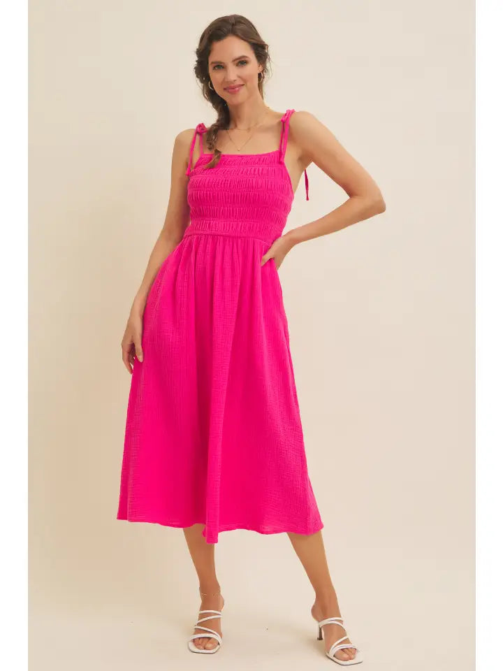 Vibrant Summer Gauze Dress