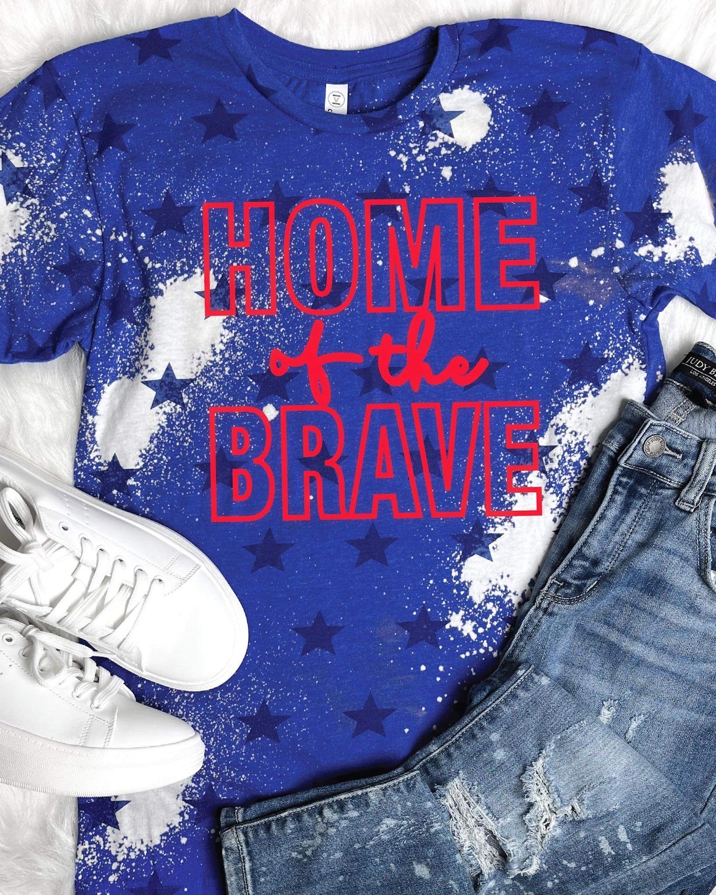 Home Of The Brave Acid Washed Tee
