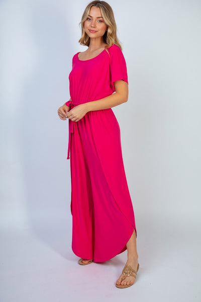 Deep Pink Jumpsuit (small-3X)