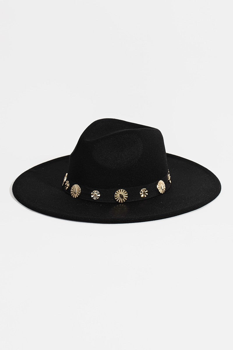 Gold Coin Disc Western Hat ( 2 Colors)