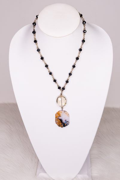 Sienna Crystal & Bronze Necklace