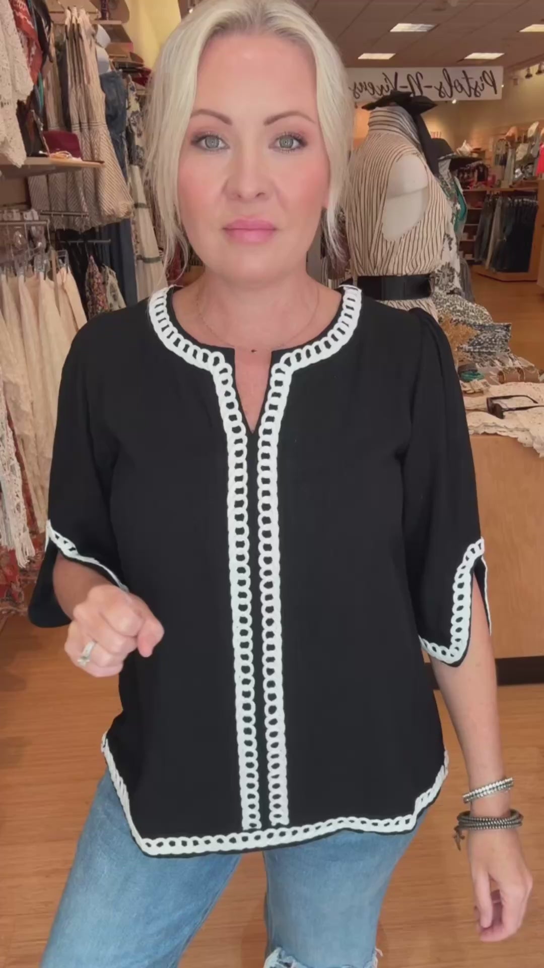 Monaco Embroidered Blouse