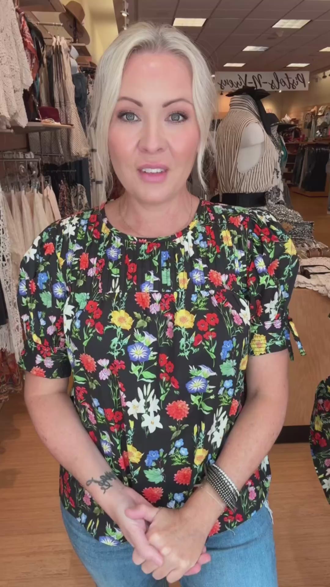 Meadow Print Ladies Top
