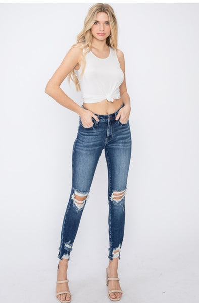 Ashley High Rise Distressed Skinny Jeans