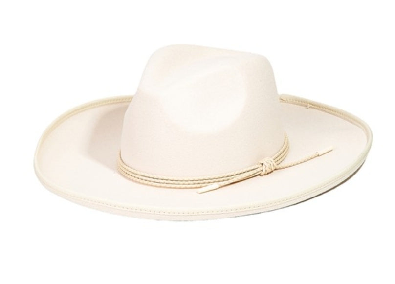 Rope Strap Fedora Hat- 3 colors