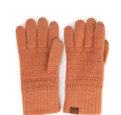 C.C Solid Ribbed Gloves (4 Colors)