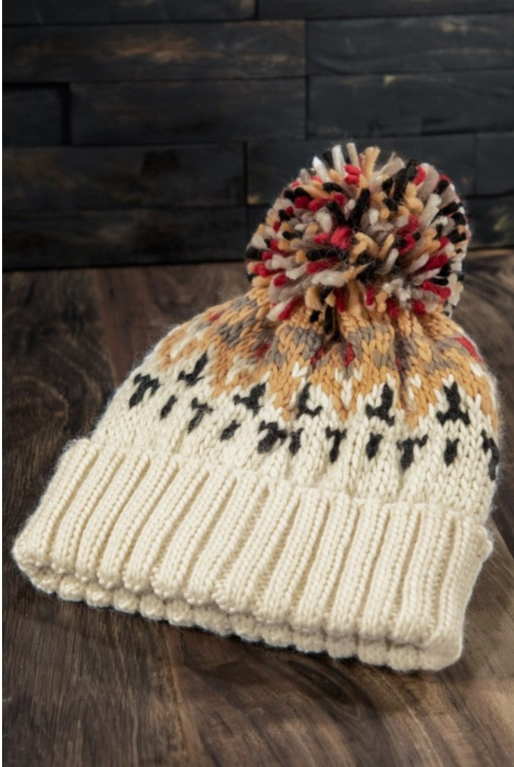 Bunny Slope Pom Pom Beanie