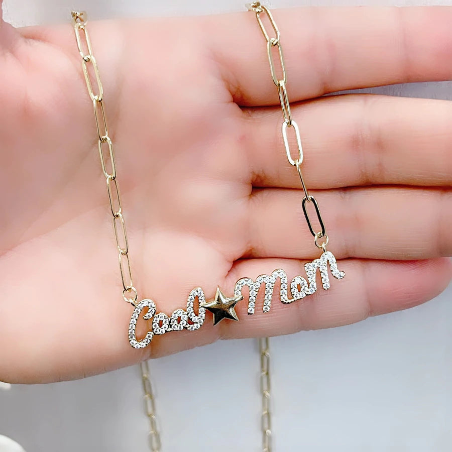 Cool Mom Crystal Necklace (2 Colors)