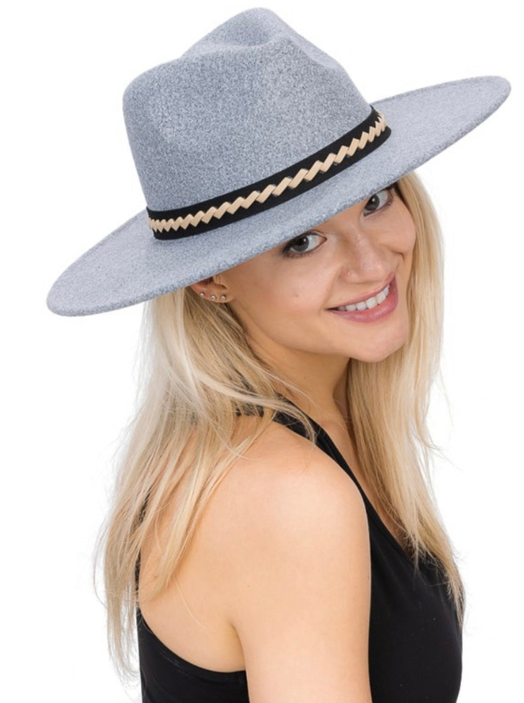 Woven Suede Banded Rancher Hat (3 colors)