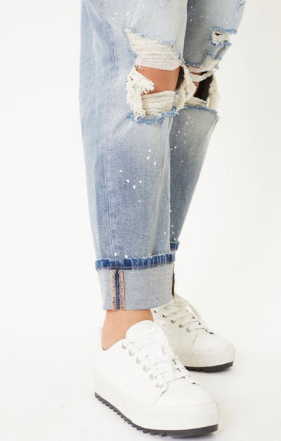 Curvy Relaxed Fit Splatter Kan Can Jeans