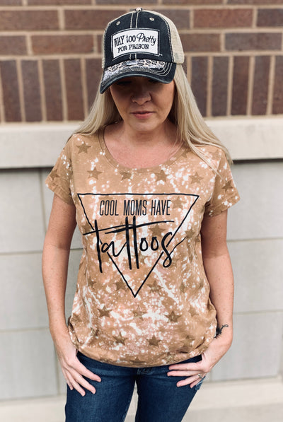 Cool Moms Have Tattoos Star Tee